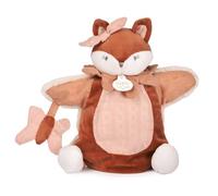 DOUDOU ET COMPAGNIE - Marionnette Mina Renard Rose 25 cm - Doudou Bébé et Peluche Marionnette Ultra Douce - Compagnon d’Éveil et d'Interactivité - Idée Cadeau Naissance Bébé Fille Garçon - DC4690