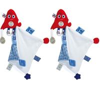 Doudou et Compagnie Mascotte Officielle des Jeux Olympiques et Paralympiques de Paris 2024, Doudou de Champion Phryge avec Mouchoir, Dès la Naissance, 14 cm, JO2420 (Lot de 2)