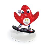 DOUDOU ET COMPAGNIE - Mascotte Phyrge Skateboard - Paris 2024 - JO2510 - Taille 13 Cm - Design Rouge Authentique - Produit Sous Licence Officielle - Idéal Fans Et Collectionneurs