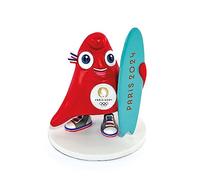DOUDOU ET COMPAGNIE - Mascotte Phyrge Surf - Figurine Officielle Paris 2024 - JO2509 - 14,5 Cm - Design Rouge Authentique - Produit Sous Licence Officielle - Idéal Fans Et Collectionneurs