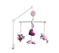 Doudou et Compagnie - Mobile Musical Bébé En Bois - Avec Peluche Souris - 40 cm - Rose - Souris Pearly - DC2938
