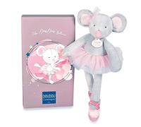 DOUDOU ET COMPAGNIE - Mon Doudou Ballerine - Peluche Souris Danseuse - Doudou Souris Tutu - 30 cm - Grise - Pour Enfants Dès La Naissance - Idée Cadeau Naissance/Baptême/Anniversaire - DC3975
