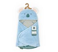 DOUDOU ET COMPAGNIE - Nid d'Ange Douillet YOCA LE KOALA - Matière Peluche Bleu et Imprimé - Pour Siège Auto, Cosi, Poussette - Bébé 0 à 6 Mois - 69 cm - Cadeau De Naissance - DC4037