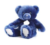 DOUDOU ET COMPAGNIE - Ours en Peluche - 37cm - Bleu Nuit et Paillettes - Collection Ours La Peluche - Tout Doux pour les Câlins - Idée Cadeau pour Enfants dès 2 ans - Garantie Doudou Perdu - DC3566