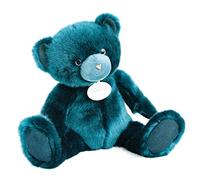Doudou et Compagnie - Ours En Peluche Paillettes - 37cm - Bleu Canard- Ours Collection - DC3591