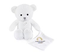 Doudou et Compagnie - Ours Equipe De France - Licence Officielle des Jeux Olympiques De Paris 2024 - Peluche Avec Doudou - Dès la naissance - Pour Bébé - 25 cm - Blanc - JO2448