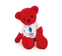 Doudou et Compagnie - Ours Equipe De France - Licence Officielle des Jeux Olympiques De Paris 2024 - Peluche - pour Bébé dès la Naissance - 30 cm - Rouge - JO2457