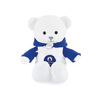 Doudou et Compagnie - Ours Paris 2024- Licence Officielle des Jeux Olympiques De Paris 2024 - Peluche Ours Avec Sweat à Capche Bleu - Dès la naissance - Pour Bébé - 25 cm - Marron - JO2446