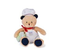 Doudou et Compagnie - Ours Peluche Pâtissier avec Macaron Vert - 28 cm - Collection Souvenir France - Design Brodé Toque Chef - Doudou Peluche pour Enfants - Idée Cadeau Enfant Adulte - SP4513