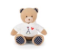 Doudou et Compagnie - Ours Sweat Tour Eiffel - Amour de Paris - SP4289 | Collection Amour de Paris - Design Brodé Esprit Français - Peluche à Câliner - Idée Cadeau Souvenir pour Enfants et Adultes