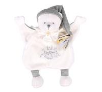 Doudou et Compagnie - Pantin Ours Argent Cape Collector - 25 Ans - DC4336 | Peluche Ultra Douce - Doudou Bébé Mousseline Élégant avec Bonnet - Garantie Doudou Perdu - Avec Boîte Cadeau - Idée Cadeau