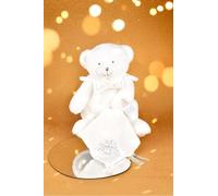 DOUDOU 25 ANS - OURS BLANC Pantin avec doudou mouchoir