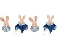 Doudou et Compagnie - Peluche Boule Lapin - 3 en 1 : 1 Doudou,1 Peluche, 1 Boule d'Eveil - 25 cm - Bleu/Blanc - Doux pour Les Câlins - Idée Cadeau Naissance - Garantie Doudou Perdu - DC3936 (Lot de 2)