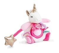 DOUDOU ET COMPAGNIE - Peluche Doudou Veilleuse Licorne - Douce et Lumineuse - Apaise Bébé - Matières Ultra Douces - Facile à Manipuler par les Petites Mains - Idée Cadeau Naissance Bébé - DC1234