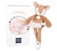Doudou et Compagnie - Peluche Faon - 30 cm - Collection Faon Tutu Ballerine - Beige - Tutu Rose et Chaussons de Danse - Idée Cadeau Naissance Filles et Garçons - Doudou Éveil de l'enfant - DC3976