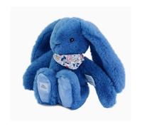 Doudou et Compagnie – Peluche Lapin Fleurette 25 cm Bleu