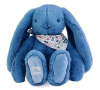 Doudou et Compagnie - Peluche Lapin Fleurette bleu 35 cm