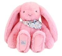 Doudou et Compagnie – Peluche Lapin Fleurette Grenadine 35 cm – Rose ultra douce – DC4302