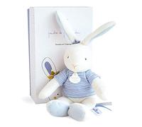 Doudou et Compagnie Peluche Lapin Matelot 20 cm Bleu et Blanc