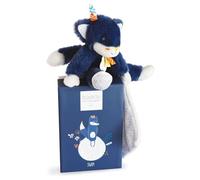 Doudou et Compagnie - Peluche Loup avec Doudou Mouchoir - Tiwipi - DC3632 | Peluche Pantin - Collection Tiwipi - 21 cm - Pour Enfants Dès la Naissance - Garantie Doudou Perdu - Idée Cadeau pour Enfants