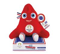 Doudou et Compagnie - Peluche Mascotte Officielle JO - Fabriquée En France - 30 cm - Jeux Olympiques Paris 2024 - Peluche Articulée Extra Douce - Forme Bonnet Phrygien - Cadeau Naissance - JO2405