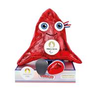 Doudou et Compagnie - Peluche Mascotte Officielle JO Paralympiques - Edition Limtée à 2024 Peluches - Fabriquée En France - 29 cm - Jeux Paralympiques Paris 2024 - Peluche Phryge Brillante - JO2429