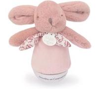 Doudou et Compagnie Peluche musicale Lapin Culbuto Rose Multicolore G