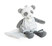 Doudou et Compagnie – Peluche Panda 28 cm avec doudou mouchoir – Attrape-Rêve – Cadeau naissance