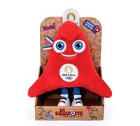 Doudou et Compagnie - Peluche Phryge 25 cm Mascotte Officielle JO PARIS 2024 - Peluche des Jeux Olympiques et Paralympiques - en Boite Display - Forme Bonnet Phrygien Rouge - 25 cm - JO2497