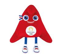 Doudou et Compagnie - Peluche Phryge 50 cm - Mascotte Officielle JO PARIS 2024 - Peluche Rouge des Jeux Olympiques et Paralympiques Paris 2024 - Forme Bonnet Phrygien Rouge - 50 cm - JO2503