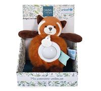 Doudou et Compagnie - Peluche Veilleuse Bébé Panda Roux - UNICEF - DC3994 | Panda Roux Tout Doux - Compagnon Lumineux - 20 cm - Garantie Doudou Perdu - Cadeau Naissance Idéal pour Bébé Fille et Garçon