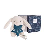 Doudou et Compagnie - Petit Doudou Lapin Balance 12 cm - Doudou Bébé Collection Astro avec Constellation Brodée - Étoile Molletonnée Douce - Idée Cadeau Naissance Bébé Fille Garçon - DC4657