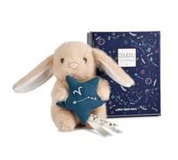 Doudou et Compagnie - Petit Doudou Lapin Bélier - 12 cm - Doudou Bébé Collection Astro avec Constellation Brodée - Étoile Molletonnée Douce - Idée Cadeau Naissance Bébé Fille Garçon - DC4651