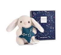 Doudou et Compagnie - Petit Doudou Lapin Scorpion 12 cm - Doudou Bébé Collection Astro - Constellation Brodée & Étoile - Idée Cadeau Naissance Bébé Fille Garçon Peluche Sommeil Doux - DC4658