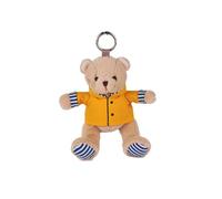Doudou et Compagnie - Porte-Clés Ours Marin Ciré Jaune - 15 cm - SP4522 | Peluche Ours Beige - Souvenir Bord de Mer - Accessoire Multi-Usage - Qualité et Détails - Cadeau Peluche Enfant et Adulte