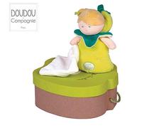 Doudou et Compagnie - Poupée Chiffon Avec Doudou Mouchoir - Poupée Tissu Pomme - 17 cm - Jolie Boîte Cadeau - Les Demoiselles Douillettes - DC2543