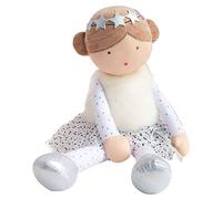 Doudou et Compagnie - Poupée Chiffon Fille - Poupée Tissu Agathe - 60 cm - Blanche - Petit-Pois - Les Précieuses - DC3432