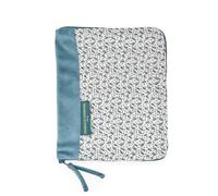 DOUDOU ET COMPAGNIE - Protège Carnet de Santé Bleu Imprimé - Collection YOCA LE KOALA - Protection Pratique - 22 cm - Matière 100% Lange Coton - Idée Cadeau Naissance Pour Bébé - DC4040