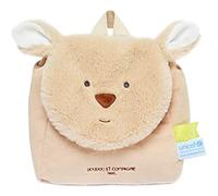 Doudou et Compagnie - Sac à Dos Kangourou - UNICEF - 20 x 20 x 10 Cm - Fermeture Velcro - Sangles Réglables - Beige - Idée Cadeau de Naissance Fille et Garçon - À Partir de 18 Mois - DC3833
