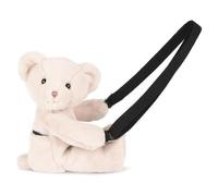 DOUDOU ET COMPAGNIE - Sac Doudou Ours Ivoire 30 cm - Peluche Sac à Main Doux à Porter en Bandoulière - Compagnon Tendance et Réconfortant - Idée Cadeau Originale - DC4378