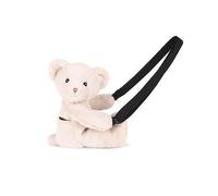 Doudou et Compagnie – Sac doudou ours ivoire 30 cm – Peluche bandoulière – DC4378