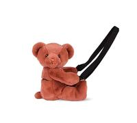 DOUDOU ET COMPAGNIE - Sac Doudou Ours terracotta 30 cm - Peluche Sac à Main Doux à Porter en Bandoulière - Compagnon Tendance et Réconfortant - Idée Cadeau Originale - DC4379