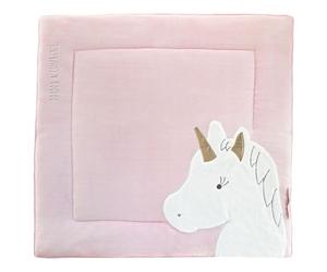 Doudou et Compagnie - Tapis d'Éveil Bébé Licorne - Rose et Or - DC3318 | Pour Bébé 0-6 Mois - Jeu Rembourré et Confortable - Adapté au Parc ou au Sol - Collection Tapidou - Idée Cadeau Naissance