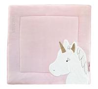 DOUDOU ET COMPAGNIE - Tapis d'Éveil Bébé Licorne Rose/Or 100x100 cm - Pour Bébé 0-6 Mois - Jeu Rembourré et Confortable - Adapté au Parc ou au Sol - Idée Cadeau Naissance - Tapidou - DC3318