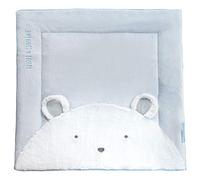 Doudou et Compagnie - Tapis d'Eveil Bébé - Tapis de Jeu Ours Bleu - 100 x 100 cm - Pour Bébé 0-6 Mois - Tapis Rembourré Confort Adapté au Parc - Idée Cadeau De Naissance - Carré - Tapidou - DC3064