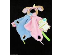 Doudou et Compagnie Tatoo Poignée Chien GM Les Pops bleu rose parme beige DC2670