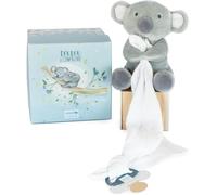 Doudou et Compagnie -UNICEF PANTIN AVEC DOUDOU attache-sucette - Koala - 12 cm - Gris - Boite cadeau- DC3747