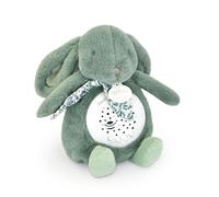 Doudou et Compagnie – Veilleuse musicale peluche Lapin DC4203 – Vert sauge, projection d'étoiles