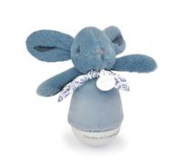 Doudou et Compagnie - Veilleuse Musicale Culbuto Lapin - Bleu - DC4195 | Doudou Apaisant - Mélodie Douce - Lumière Tamisée pour Nuit Sereine - Pour Bébé - Dès la Naissance - Idée Cadeau Naissance