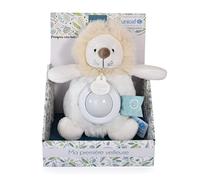 DOUDOU ET COMPAGNIE - Veilleuse Peluche Lion Musicale et Lumineuse pour Enfant - Avec 3 Lumières - Taille 20 cm - Couleur Blanc/Beige - Collection Unicef - Idée Cadeau Dès La Naissance - DC3993